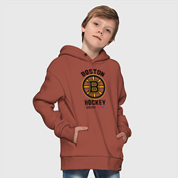Толстовка оверсайз детская BOSTON BRUINS NHL, цвет: кирпичный — фото 2