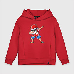 Толстовка оверсайз детская Santa Dab, цвет: красный