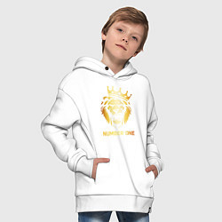 Толстовка оверсайз детская ЗОЛОТОЙ ЛЕВ, цвет: белый — фото 2