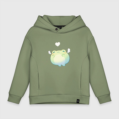 Детское худи оверсайз Воздушная лягушка / Авокадо – фото 1