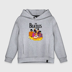 Толстовка оверсайз детская THE BEATLES, цвет: меланж