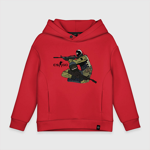 Детское худи оверсайз CS:GO / Красный – фото 1