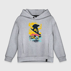 Толстовка оверсайз детская Snowboarding, цвет: меланж