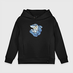 Толстовка оверсайз детская Shark Fit, цвет: черный
