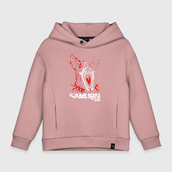 Толстовка оверсайз детская SAMURAI Cyberpunk 2077, цвет: пыльно-розовый