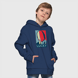 Толстовка оверсайз детская Guy-Manuel Lucky, цвет: тёмно-синий — фото 2