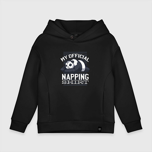 Детское худи оверсайз My Official Napping Shirt / Черный – фото 1