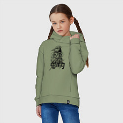 Толстовка оверсайз детская Иноске Хашибира Kimetsu no Yaiba, цвет: авокадо — фото 2
