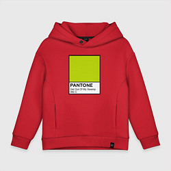 Толстовка оверсайз детская Shrek: Pantone Color, цвет: красный