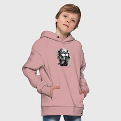 Толстовка оверсайз детская Шиноа Хираги Последний Серафи, цвет: пыльно-розовый — фото 2