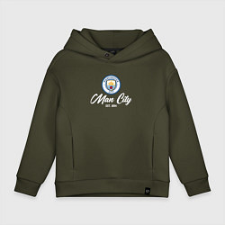 Толстовка оверсайз детская MAN CITY EST 1894, цвет: хаки