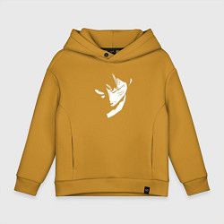 Толстовка оверсайз детская Луффи из аниме One Piece, цвет: горчичный