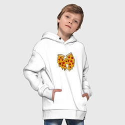 Толстовка оверсайз детская Wu-Tang Pizza, цвет: белый — фото 2