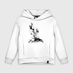 Толстовка оверсайз детская Черный Аста Черный Клевер, цвет: белый