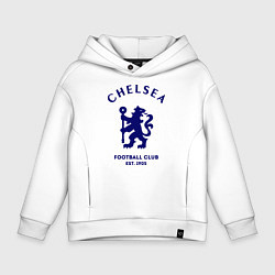 Толстовка оверсайз детская Chelsea Est. 1905, цвет: белый