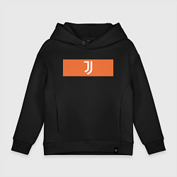 Толстовка оверсайз детская Juventus Tee Cut & Sew 2021, цвет: черный