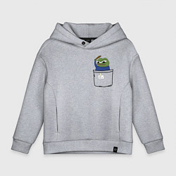 Толстовка оверсайз детская Pepe simp, цвет: меланж