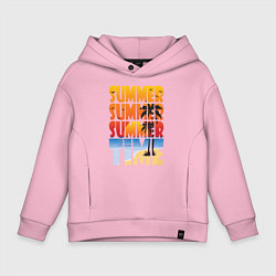 Толстовка оверсайз детская SUMMER TIME, цвет: светло-розовый