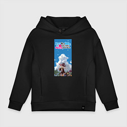 Толстовка оверсайз детская Убивая слизней аниме, цвет: черный