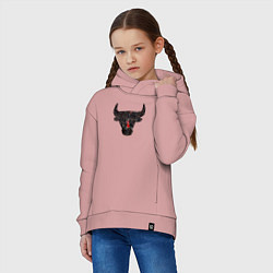 Толстовка оверсайз детская Bulls - Jordan, цвет: пыльно-розовый — фото 2