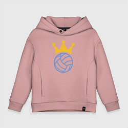 Толстовка оверсайз детская Volleyball King, цвет: пыльно-розовый