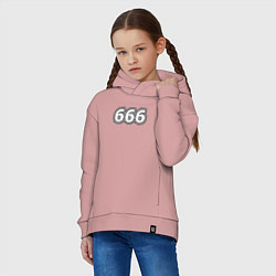 Толстовка оверсайз детская 666, цвет: пыльно-розовый — фото 2