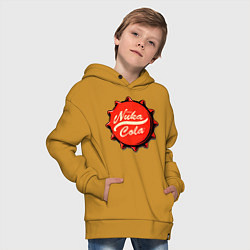 Толстовка оверсайз детская Nuka Cola Fallout, цвет: горчичный — фото 2