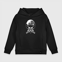 Толстовка оверсайз детская Смерть Младший, цвет: черный
