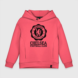 Толстовка оверсайз детская Chelsea FC: Emblem, цвет: коралловый