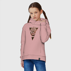 Толстовка оверсайз детская Символ Морровинда, цвет: пыльно-розовый — фото 2