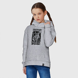 Толстовка оверсайз детская Пикник арт символы, цвет: меланж — фото 2