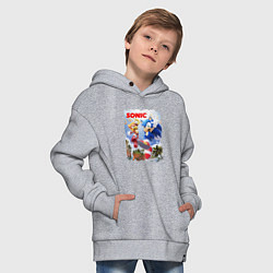 Толстовка оверсайз детская SONIC СОНИК Z, цвет: меланж — фото 2