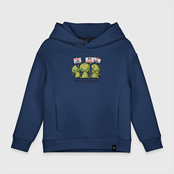 Толстовка оверсайз детская Proud To Be Vegan, цвет: тёмно-синий