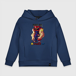 Толстовка оверсайз детская Big Mario, цвет: тёмно-синий