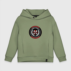Толстовка оверсайз детская Umbrella Security, цвет: авокадо