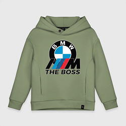 Толстовка оверсайз детская BMW BOSS, цвет: авокадо
