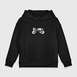 Толстовка оверсайз детская Blink 182 лого, цвет: черный