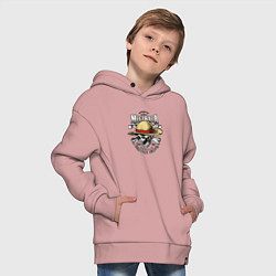 Толстовка оверсайз детская MUGIWARA ONE PIECE ВАН ПИС, цвет: пыльно-розовый — фото 2