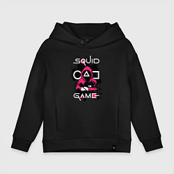 Толстовка оверсайз детская Squid gameguard-killer, цвет: черный