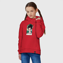Толстовка оверсайз детская Вен ти в рамке genshin impact, цвет: красный — фото 2