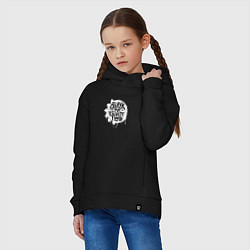 Толстовка оверсайз детская Blink 182, логотип, цвет: черный — фото 2