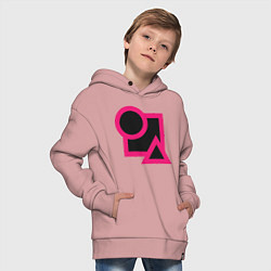 Толстовка оверсайз детская Pink Black Game, цвет: пыльно-розовый — фото 2