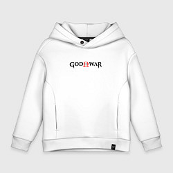 Толстовка оверсайз детская GOD OF WAR LOGO BLACK RED, цвет: белый