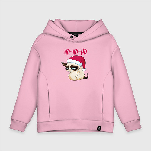Детское худи оверсайз Ugly cat Ho-Ho-No / Светло-розовый – фото 1