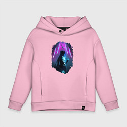 Толстовка оверсайз детская ДЖИНКС, ЛИГА ЛЕГЕНД ARCANE JINX, цвет: светло-розовый