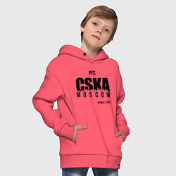 Толстовка оверсайз детская CSKA since 1911, цвет: коралловый — фото 2