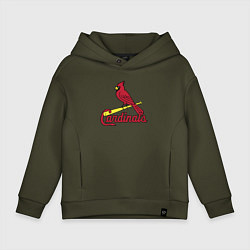 Толстовка оверсайз детская St Louis Cardinals - baseball team, цвет: хаки