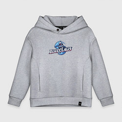 Толстовка оверсайз детская Jersey shore Blue claws - baseball team, цвет: меланж