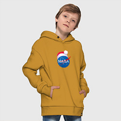Толстовка оверсайз детская NASA NEW YEAR 2022, цвет: горчичный — фото 2