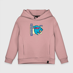 Толстовка оверсайз детская Mr Beast Japan Coton, цвет: пыльно-розовый